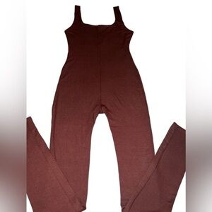 {NWOT Naked Wardrobe All Snatched Sleeveless Jumpsuit in Brown Size Medium}